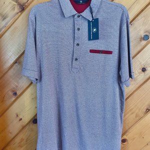 Hart Schaffner Marx Short Sleeve Rib-Pocket Polo Shirt